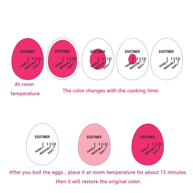 FITHIFI Colour Changing Egg Perfect Egg Timer Boiled Egg Timer -RED - Image 3